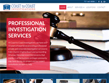 Tablet Screenshot of coasttocoastinvestigations.com